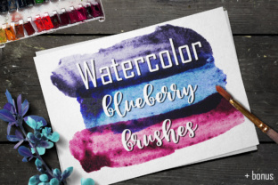 22 Watercolor Blueberry Brushes: A Fresh Design Asset for Crafters