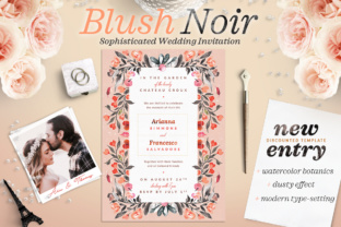 Blush Noir Wedding Invite IV: A Print Template for Polished Editorial Design