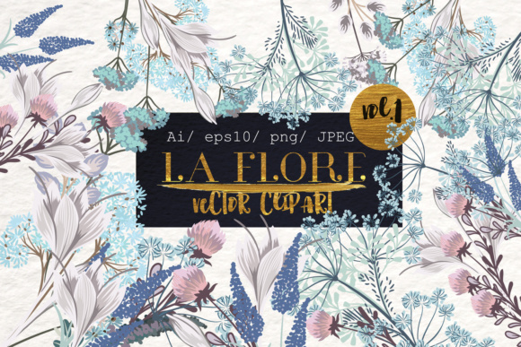 Flora Vector Floral Clipart: A Decorative Element for Local Business Branding
