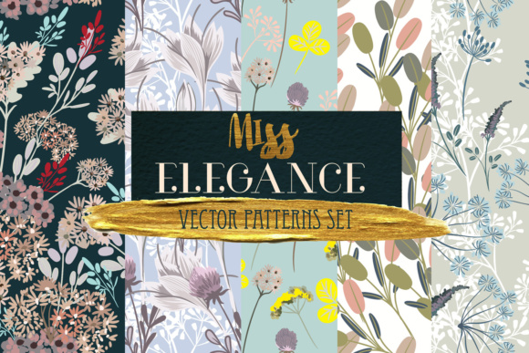Flora Vector Seamless Patterns
