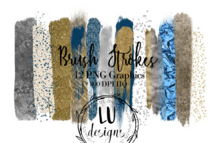 Gold Silver and Navy Blue Overlay Glitter Brush Strokes: A Texture for Bold Branding