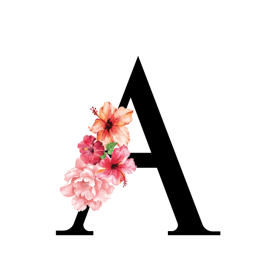 Initials Flowers for Crafts: A Versatile Graphic Design Asset