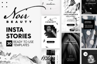 Instagram Stories - Noir Beauty: A Modern Design Asset for Marketing and Branding