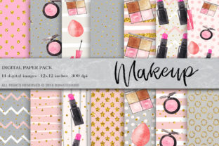 Makeup Fashion Digital Paper, Patterns