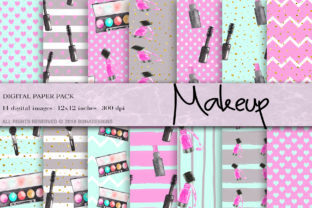 Makeup & Fashion Digital Paper Patterns for Creative Projects