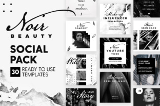Noir Beauty - Social Pack & Web Elements