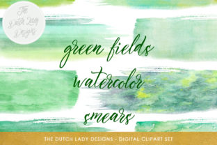 Paint Brush Stroke Clipart - Green Fields Watercolor: A Versatile Background for Handmade Creations