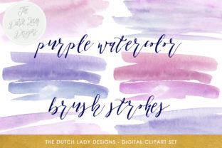 Paint Brush Stroke Clipart - Purple Watercolor for Creative Backgrounds