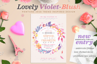 Review of Lovely Violet-Blush Invite I for Print Templates
