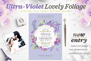 Ultra-Violet Lovely Foliage Invite V: A Print Template for Branding with Flair