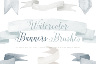 Watercolor Banner Photoshop Brushes for Authentic Branding