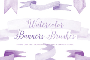 Watercolor Banners Brush Set Adds Rustic Charm to Branding