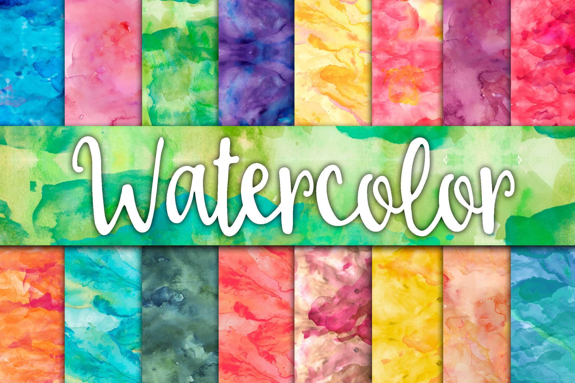 Watercolor Digital Paper Textures for Editorial and Web Design