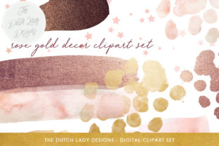 Watercolor Glitter Clipart Set for Crafts