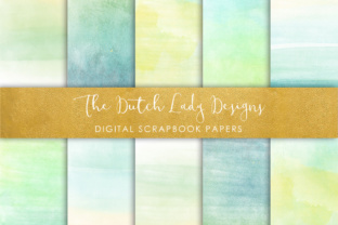 Watercolor Ombres in Aqua Lime for Blog & Website Textures