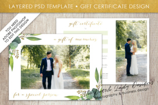 Watercolor Photography Gift Certificate Template for Graphic Templates