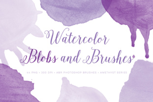 Watercolor Round Drips PS Brushes for Editorial and Web Design