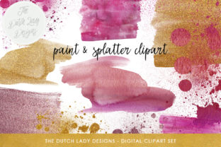Watercolor Splatter Clipart for Embroidery Projects