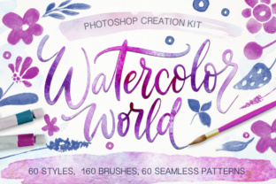 Watercolor World Layer Styles for Digital Designers